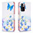 Custodia Portafoglio In Pelle Fantasia Modello Cover con Supporto B01F per Xiaomi Poco X4 NFC Blu