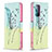 Custodia Portafoglio In Pelle Fantasia Modello Cover con Supporto B01F per Xiaomi Redmi Note 10 Pro 4G Verde Pastello