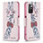 Custodia Portafoglio In Pelle Fantasia Modello Cover con Supporto B01F per Xiaomi Redmi Note 11 4G (2021)