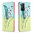 Custodia Portafoglio In Pelle Fantasia Modello Cover con Supporto B01F per Xiaomi Redmi Note 11 Pro 4G Verde Pastello