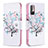 Custodia Portafoglio In Pelle Fantasia Modello Cover con Supporto B01F per Xiaomi Redmi Note 11 SE 5G Bianco