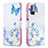 Custodia Portafoglio In Pelle Fantasia Modello Cover con Supporto B01F per Xiaomi Redmi Note 11 SE 5G Blu