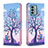 Custodia Portafoglio In Pelle Fantasia Modello Cover con Supporto B03F per Nokia G22 Lavanda