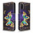 Custodia Portafoglio In Pelle Fantasia Modello Cover con Supporto B03F per Samsung Galaxy A01 SM-A015