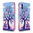 Custodia Portafoglio In Pelle Fantasia Modello Cover con Supporto B03F per Samsung Galaxy A01 SM-A015 Lavanda