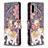 Custodia Portafoglio In Pelle Fantasia Modello Cover con Supporto B03F per Samsung Galaxy A02