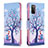 Custodia Portafoglio In Pelle Fantasia Modello Cover con Supporto B03F per Samsung Galaxy A02s Lavanda