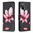 Custodia Portafoglio In Pelle Fantasia Modello Cover con Supporto B03F per Samsung Galaxy A02s Rosso