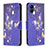 Custodia Portafoglio In Pelle Fantasia Modello Cover con Supporto B03F per Samsung Galaxy A04 4G Blu Notte