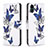 Custodia Portafoglio In Pelle Fantasia Modello Cover con Supporto B03F per Samsung Galaxy A05 Blu