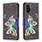 Custodia Portafoglio In Pelle Fantasia Modello Cover con Supporto B03F per Samsung Galaxy A13 4G