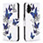 Custodia Portafoglio In Pelle Fantasia Modello Cover con Supporto B03F per Samsung Galaxy A13 4G Blu