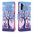 Custodia Portafoglio In Pelle Fantasia Modello Cover con Supporto B03F per Samsung Galaxy A13 5G Lavanda