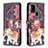 Custodia Portafoglio In Pelle Fantasia Modello Cover con Supporto B03F per Samsung Galaxy A21s