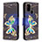 Custodia Portafoglio In Pelle Fantasia Modello Cover con Supporto B03F per Samsung Galaxy A21s