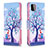 Custodia Portafoglio In Pelle Fantasia Modello Cover con Supporto B03F per Samsung Galaxy A22s 5G Lavanda