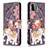 Custodia Portafoglio In Pelle Fantasia Modello Cover con Supporto B03F per Samsung Galaxy A22s 5G Marrone