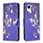 Custodia Portafoglio In Pelle Fantasia Modello Cover con Supporto B03F per Samsung Galaxy A23 5G SC-56C Blu Notte