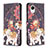 Custodia Portafoglio In Pelle Fantasia Modello Cover con Supporto B03F per Samsung Galaxy A23 5G SC-56C Marrone