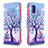 Custodia Portafoglio In Pelle Fantasia Modello Cover con Supporto B03F per Samsung Galaxy A31