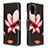 Custodia Portafoglio In Pelle Fantasia Modello Cover con Supporto B03F per Samsung Galaxy A41 Rosso