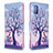 Custodia Portafoglio In Pelle Fantasia Modello Cover con Supporto B03F per Samsung Galaxy A51 5G Lavanda