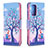 Custodia Portafoglio In Pelle Fantasia Modello Cover con Supporto B03F per Samsung Galaxy A52 4G Lavanda