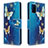 Custodia Portafoglio In Pelle Fantasia Modello Cover con Supporto B03F per Samsung Galaxy A71 4G A715 Cielo Blu