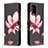 Custodia Portafoglio In Pelle Fantasia Modello Cover con Supporto B03F per Samsung Galaxy A72 4G Rosso