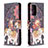 Custodia Portafoglio In Pelle Fantasia Modello Cover con Supporto B03F per Samsung Galaxy A72 5G