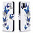 Custodia Portafoglio In Pelle Fantasia Modello Cover con Supporto B03F per Samsung Galaxy F12 Blu