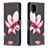 Custodia Portafoglio In Pelle Fantasia Modello Cover con Supporto B03F per Samsung Galaxy F12 Rosso