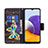 Custodia Portafoglio In Pelle Fantasia Modello Cover con Supporto B03F per Samsung Galaxy F42 5G