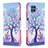 Custodia Portafoglio In Pelle Fantasia Modello Cover con Supporto B03F per Samsung Galaxy M32 4G