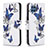 Custodia Portafoglio In Pelle Fantasia Modello Cover con Supporto B03F per Samsung Galaxy M32 4G Blu