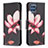 Custodia Portafoglio In Pelle Fantasia Modello Cover con Supporto B03F per Samsung Galaxy M32 4G Rosso