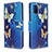 Custodia Portafoglio In Pelle Fantasia Modello Cover con Supporto B03F per Samsung Galaxy M40S Cielo Blu