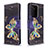 Custodia Portafoglio In Pelle Fantasia Modello Cover con Supporto B03F per Samsung Galaxy S20 Plus Nero