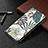 Custodia Portafoglio In Pelle Fantasia Modello Cover con Supporto B03F per Samsung Galaxy S21 FE 5G Verde