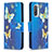 Custodia Portafoglio In Pelle Fantasia Modello Cover con Supporto B03F per Xiaomi Mi 11X 5G Cielo Blu