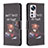 Custodia Portafoglio In Pelle Fantasia Modello Cover con Supporto B03F per Xiaomi Mi 12S Pro 5G Nero