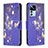 Custodia Portafoglio In Pelle Fantasia Modello Cover con Supporto B03F per Xiaomi Mi 12T 5G Blu Notte