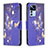 Custodia Portafoglio In Pelle Fantasia Modello Cover con Supporto B03F per Xiaomi Mi 12T Pro 5G Blu Notte