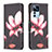 Custodia Portafoglio In Pelle Fantasia Modello Cover con Supporto B03F per Xiaomi Mi 12T Pro 5G Rosso