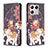 Custodia Portafoglio In Pelle Fantasia Modello Cover con Supporto B03F per Xiaomi Mi 13 5G Marrone