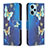 Custodia Portafoglio In Pelle Fantasia Modello Cover con Supporto B03F per Xiaomi Poco F5 5G Cielo Blu