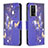 Custodia Portafoglio In Pelle Fantasia Modello Cover con Supporto B03F per Xiaomi Poco F5 Pro 5G Blu Notte