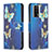 Custodia Portafoglio In Pelle Fantasia Modello Cover con Supporto B03F per Xiaomi Poco F5 Pro 5G Cielo Blu