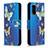 Custodia Portafoglio In Pelle Fantasia Modello Cover con Supporto B03F per Xiaomi Poco M3 Cielo Blu