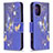 Custodia Portafoglio In Pelle Fantasia Modello Cover con Supporto B03F per Xiaomi Poco M5S Blu Notte